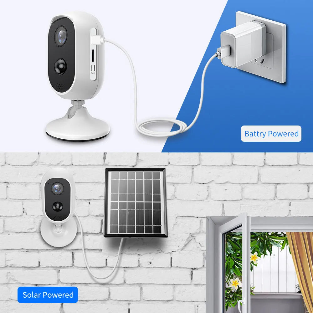 Outdoor battery surveillance camera dome style 1080P night vision PIR sensor waterproof