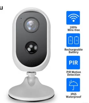 Outdoor battery surveillance camera dome style 1080P night vision PIR sensor waterproof