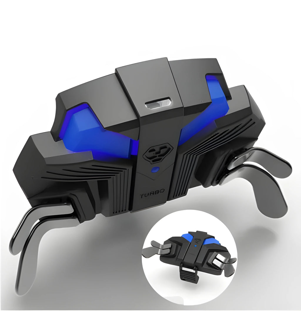 Black PS4 gamepad back button accessory with Type-C port and 3.5mm audio jack