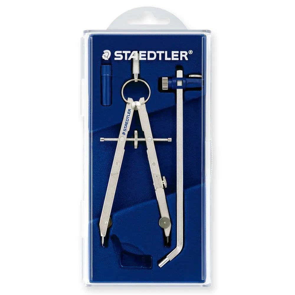 STAEDTLER 551 01 steel car compass with telescopic rod extended.