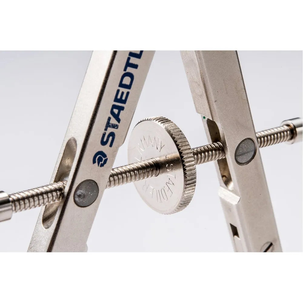 STAEDTLER 551 01 steel car compass with telescopic rod extended.