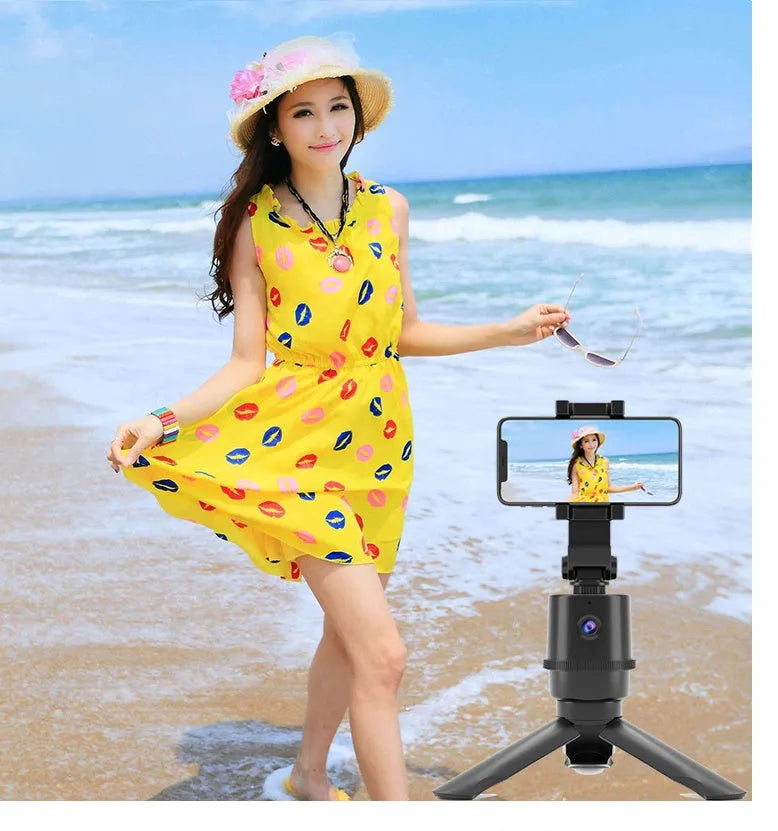 360 intelligent tracking pan tilt phone holder with AI face recognition, ABS material, 0.3 kg, 360-degree rotation