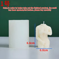 Shy female body silicone candle mould set showing three different poses for adult candle making