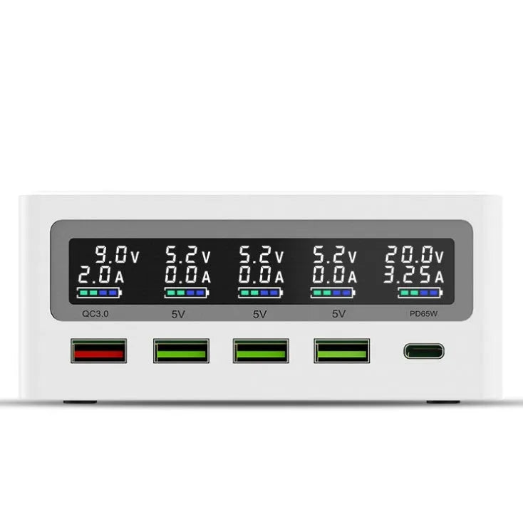 Amazon Explosive PD65W multi-port USB charger with wireless charging pad and QC3.0 fast charge