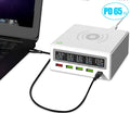 Amazon Explosive PD65W multi-port USB charger with wireless charging pad and QC3.0 fast charge