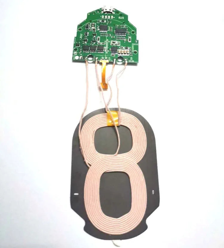Qi dual coil wireless charger module 10W fast charging pad with CE FCC RoHS certification