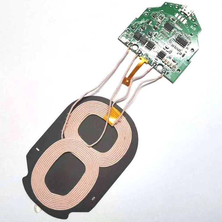Qi dual coil wireless charger module 10W fast charging pad with CE FCC RoHS certification