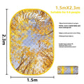 Waterproof ultrasonic thickening picnic mat in brushed fabric showing Four Seasons Series colour options