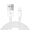 White 20W USB-C fast wall charger with a 1m attached cable for Apple iPhones and iPads.