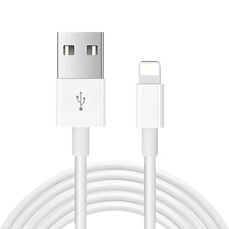 White 20W USB-C fast wall charger with a 1m attached cable for Apple iPhones and iPads.