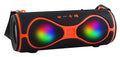 Portable lantern-style Bluetooth speaker with shoulder strap and integrated mobile phone stand in multiple colour options