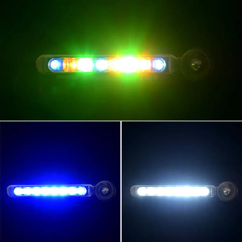 2Pcs wind energy LED daytime running light lamp strip with RGB colors for car or motorcycle styling