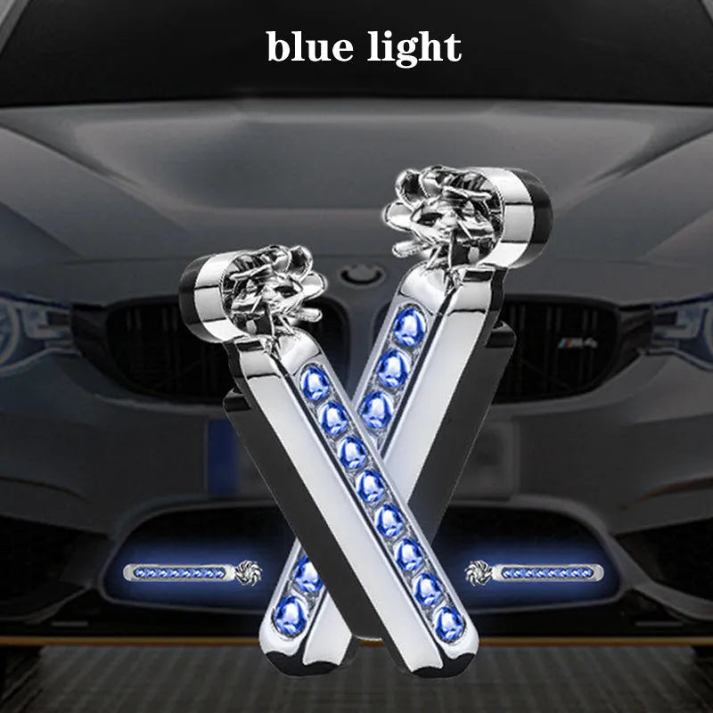 2Pcs wind energy LED daytime running light lamp strip with RGB colors for car or motorcycle styling