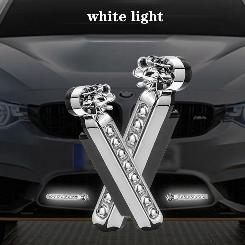 2Pcs wind energy LED daytime running light lamp strip with RGB colors for car or motorcycle styling