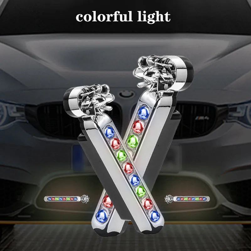 2Pcs wind energy LED daytime running light lamp strip with RGB colors for car or motorcycle styling
