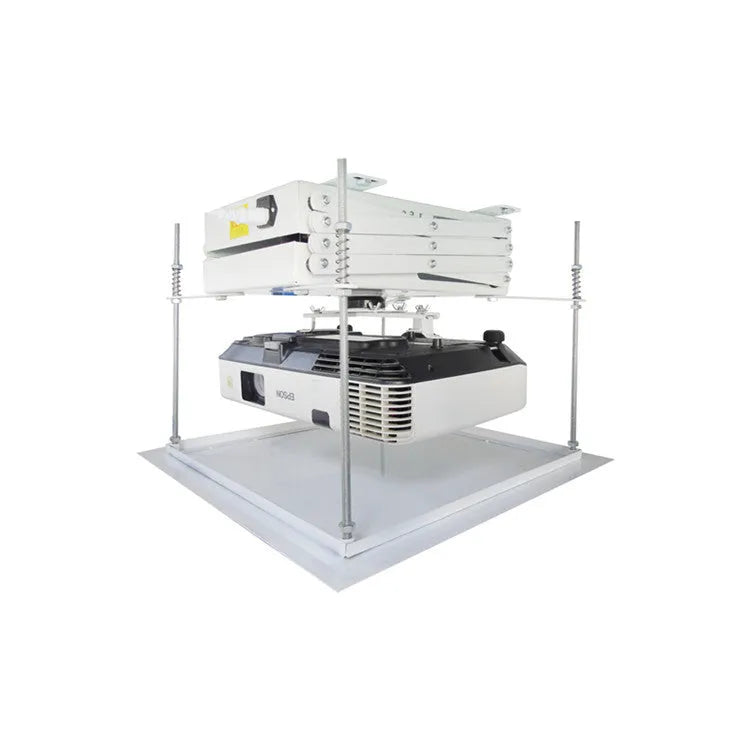 Electric projector lifting hanger with wireless remote control showing ultra-thin 10cm chassis