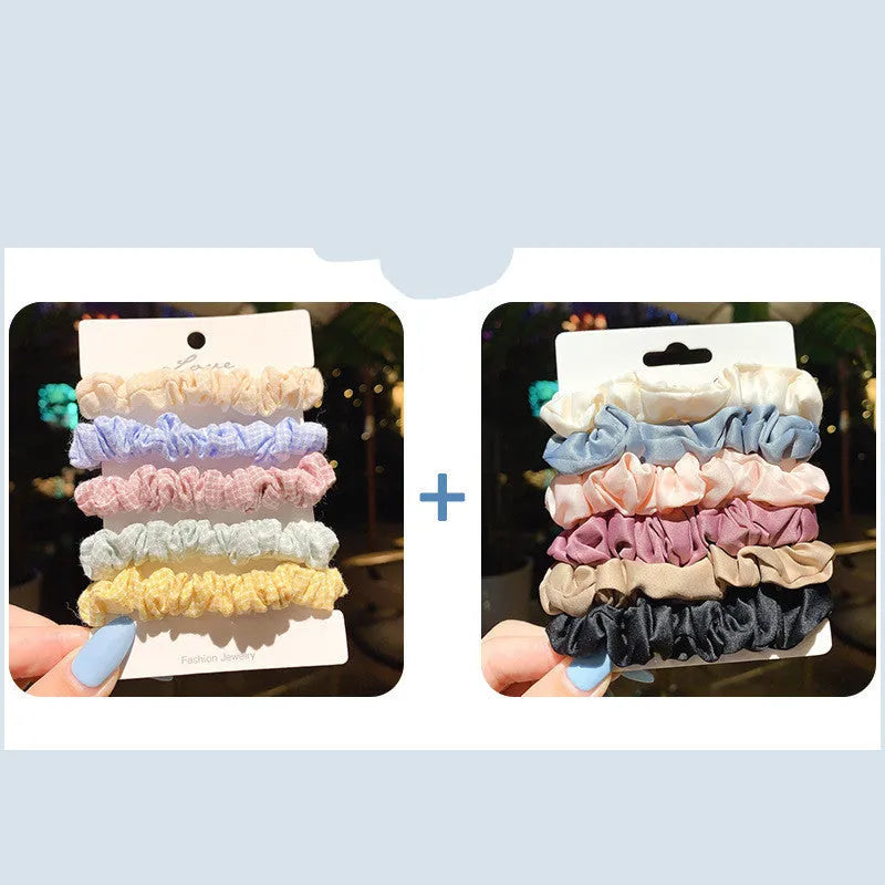20-piece children's hair accessories set with autumn colours including hair rings and hairpins