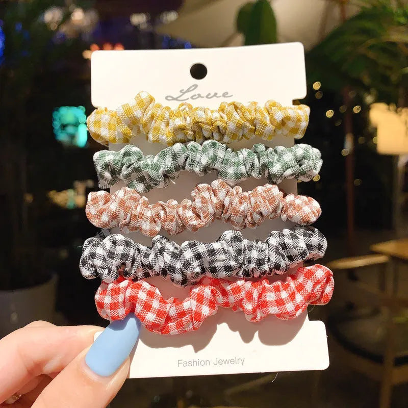 20-piece children's hair accessories set with autumn colours including hair rings and hairpins