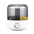 White or black ultrasonic humidifier with 3 litre tank for bedroom use, showing mechanical controls and compact design