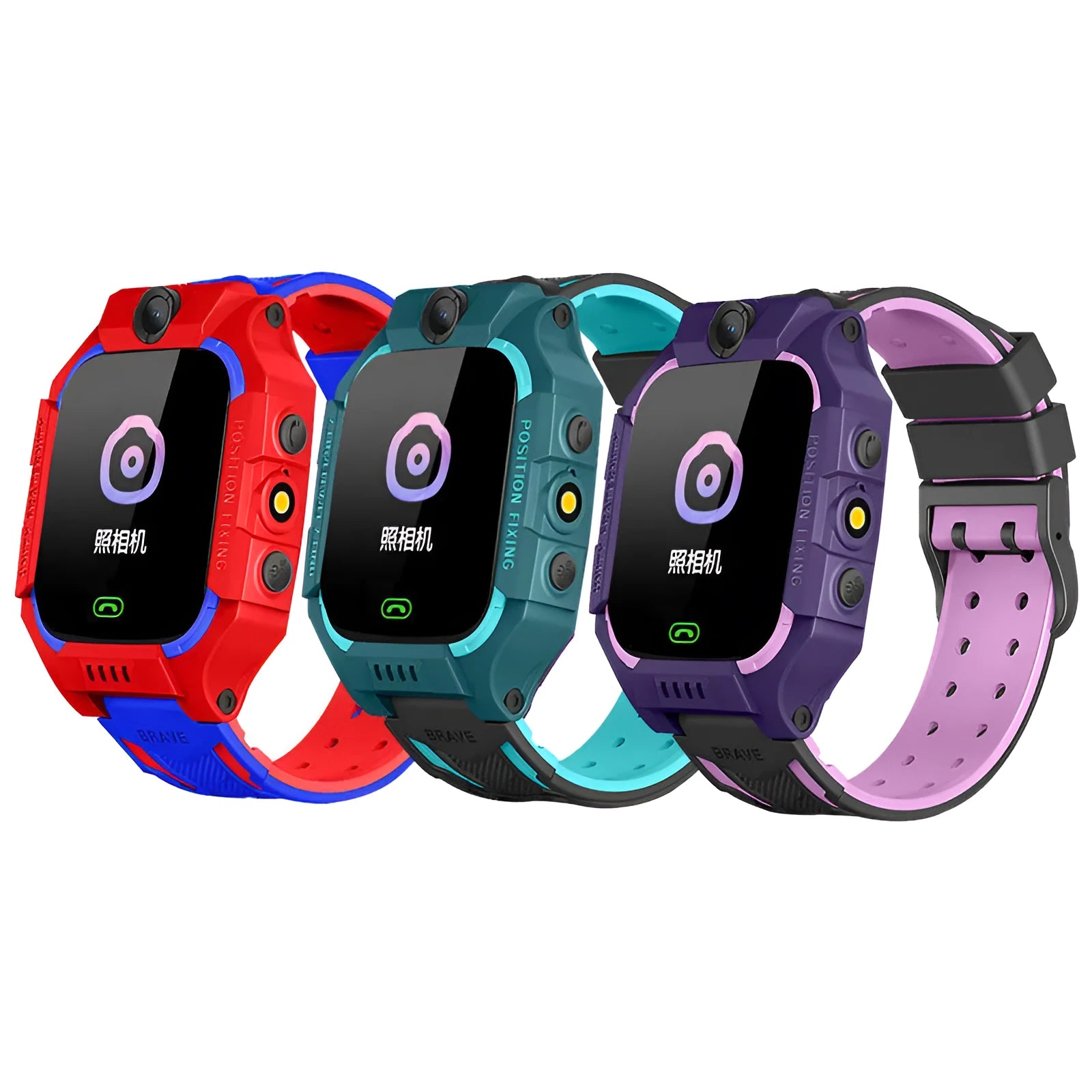 Z6 Q19 children's smart watch with 1.44-inch touch screen in green, purple or red colour options