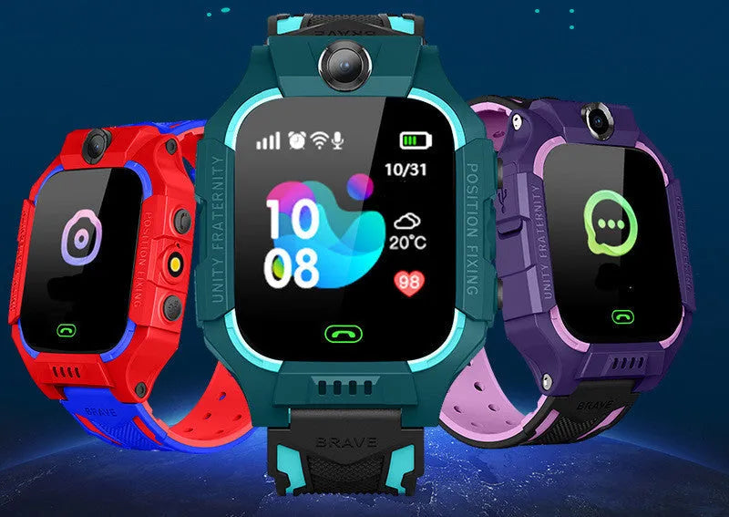 Z6 Q19 children's smart watch with 1.44-inch touch screen in green, purple or red colour options