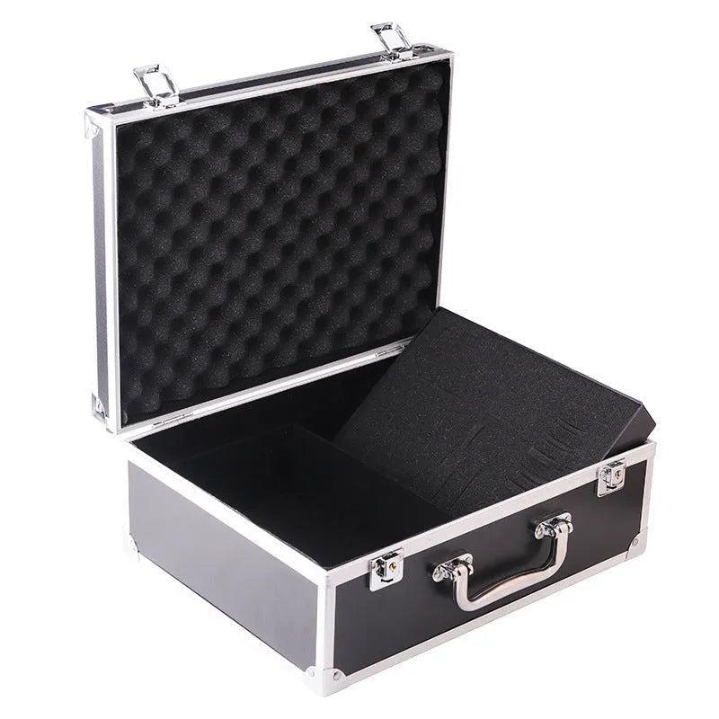 Aluminium alloy tattoo equipment storage box with multiple compartments for organising inks and needles