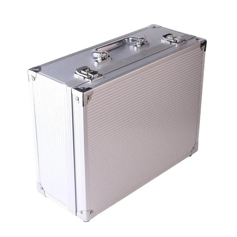 Aluminium alloy tattoo equipment storage box with multiple compartments for organising inks and needles