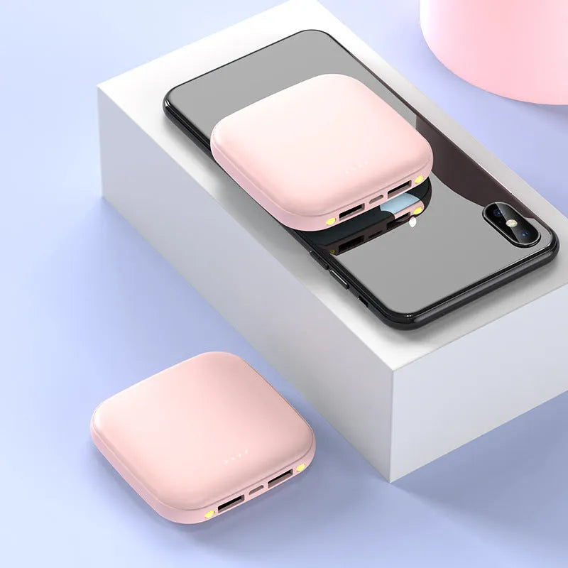 Compact 20000mAh power bank with LED flashlight in multiple colour options