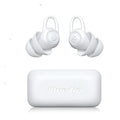 White soft silicone ear plugs for noise reduction with mouldable design