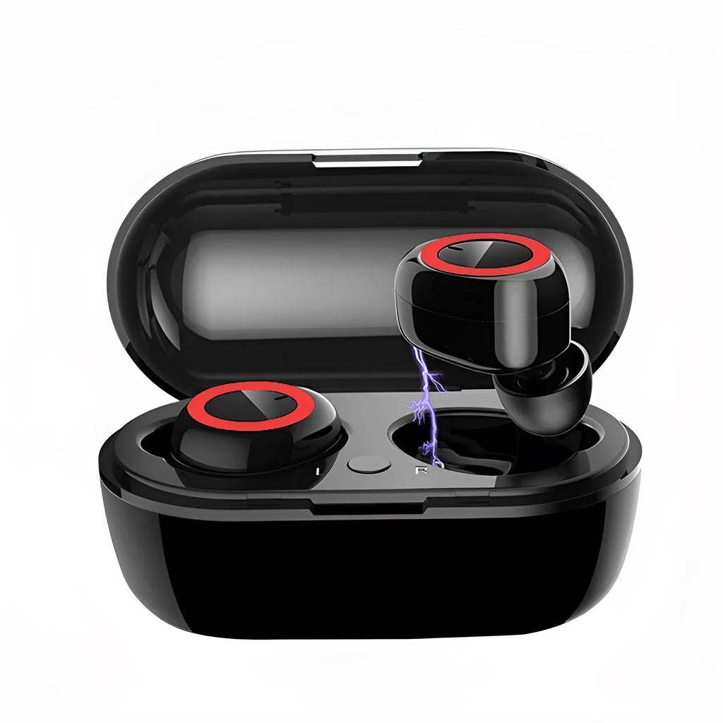 TWS wireless Bluetooth headphones in multiple colours with charging case and earbuds