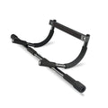 Black steel pipe indoor pull-up bar fitness equipment for home gym.