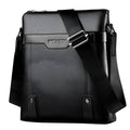 Men's medium shoulder bag in PU leather with square vertical shape and single strap