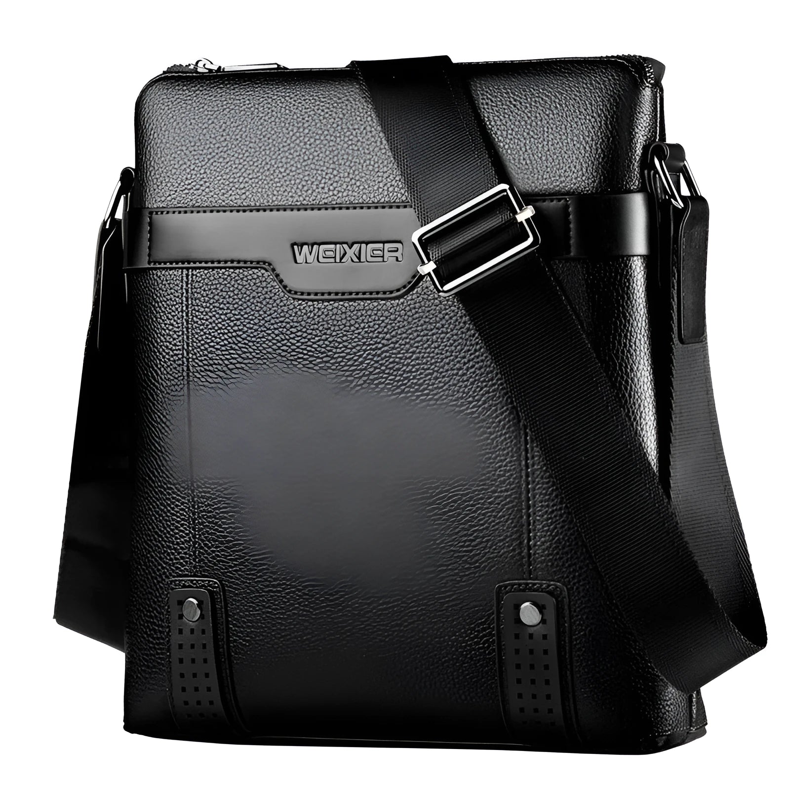 Men's medium shoulder bag in PU leather with square vertical shape and single strap
