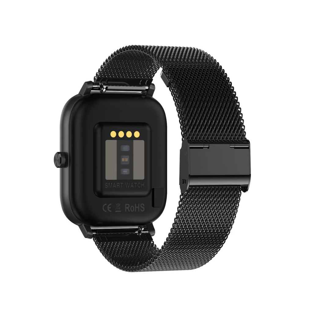 Smart bracelet with ECG and blood pressure monitoring on a wrist, showing its 1.54-inch screen.
