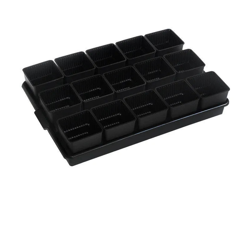 Meishi resin flower pot set with drainage tray in black and white colour options