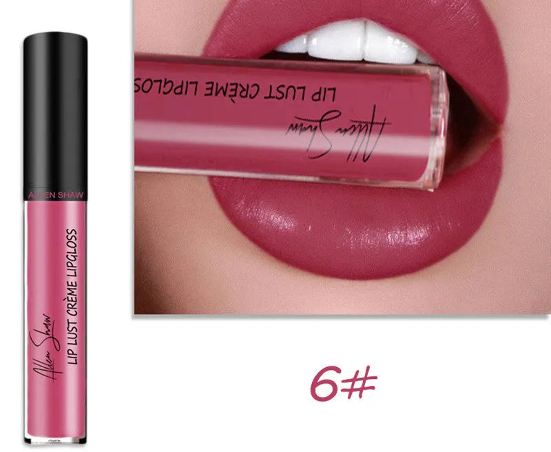 Silky cream texture lip gloss glaze in multiple colour options including a twelve-piece set