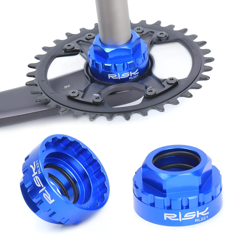 Blue aluminium alloy 12-speed bicycle cassette removal tool with direct mount splines.