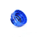 Blue aluminium alloy 12-speed bicycle cassette removal tool with direct mount splines.