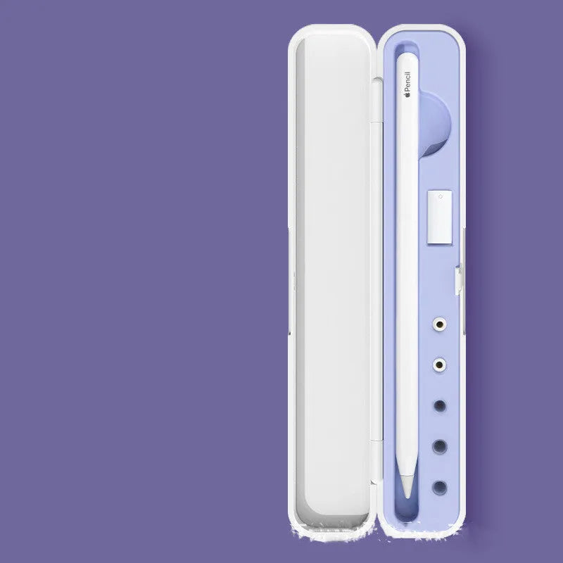 Hard cover travel case for Apple Pencil 1st and 2nd generation in black, blue, green, purple colours