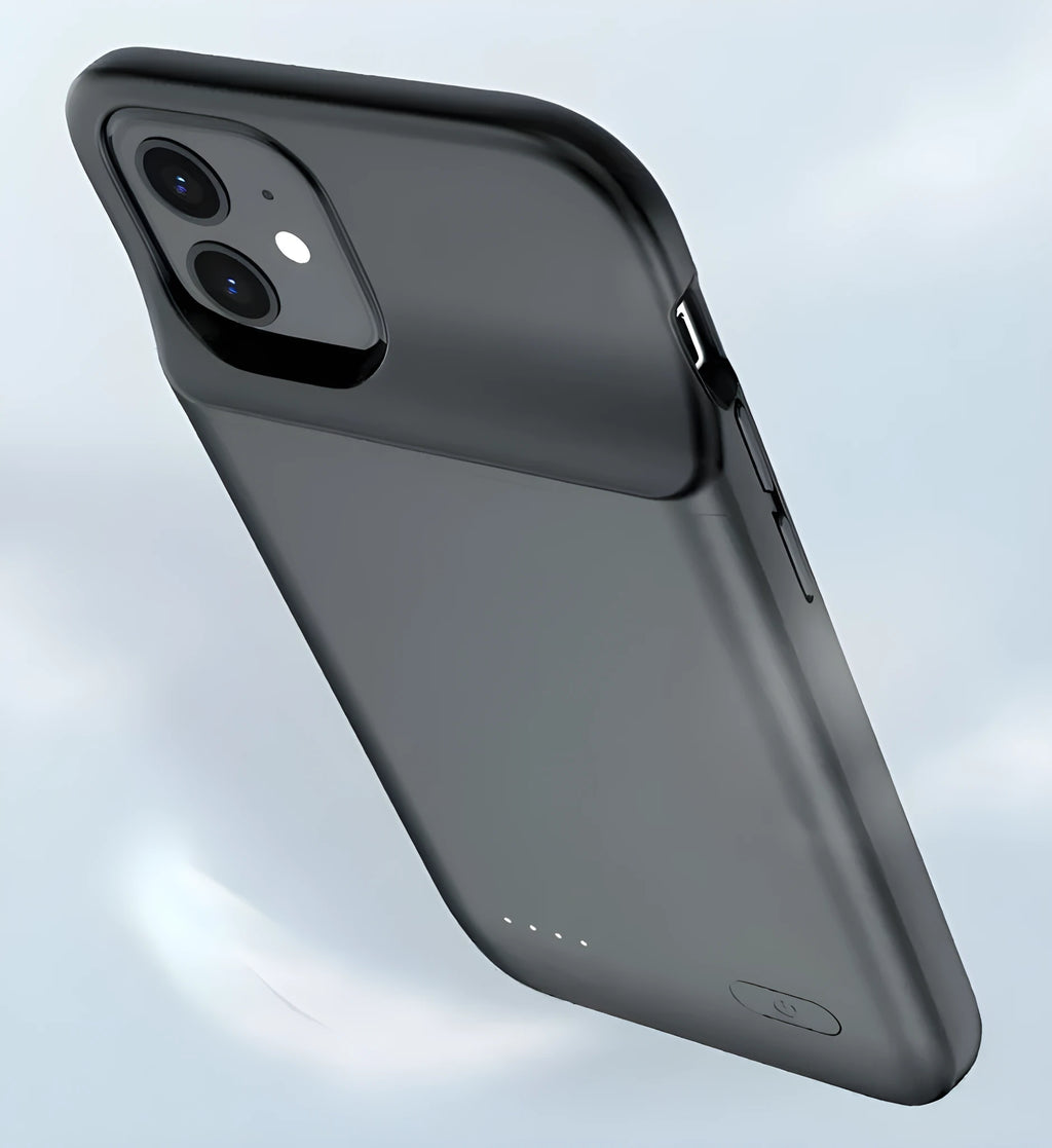 Black TPU soft bag wireless back clip battery for iPhone with polymer lithium-ion technology