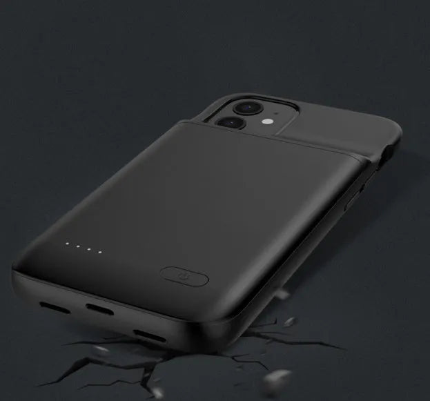 Black TPU soft bag wireless back clip battery for iPhone with polymer lithium-ion technology