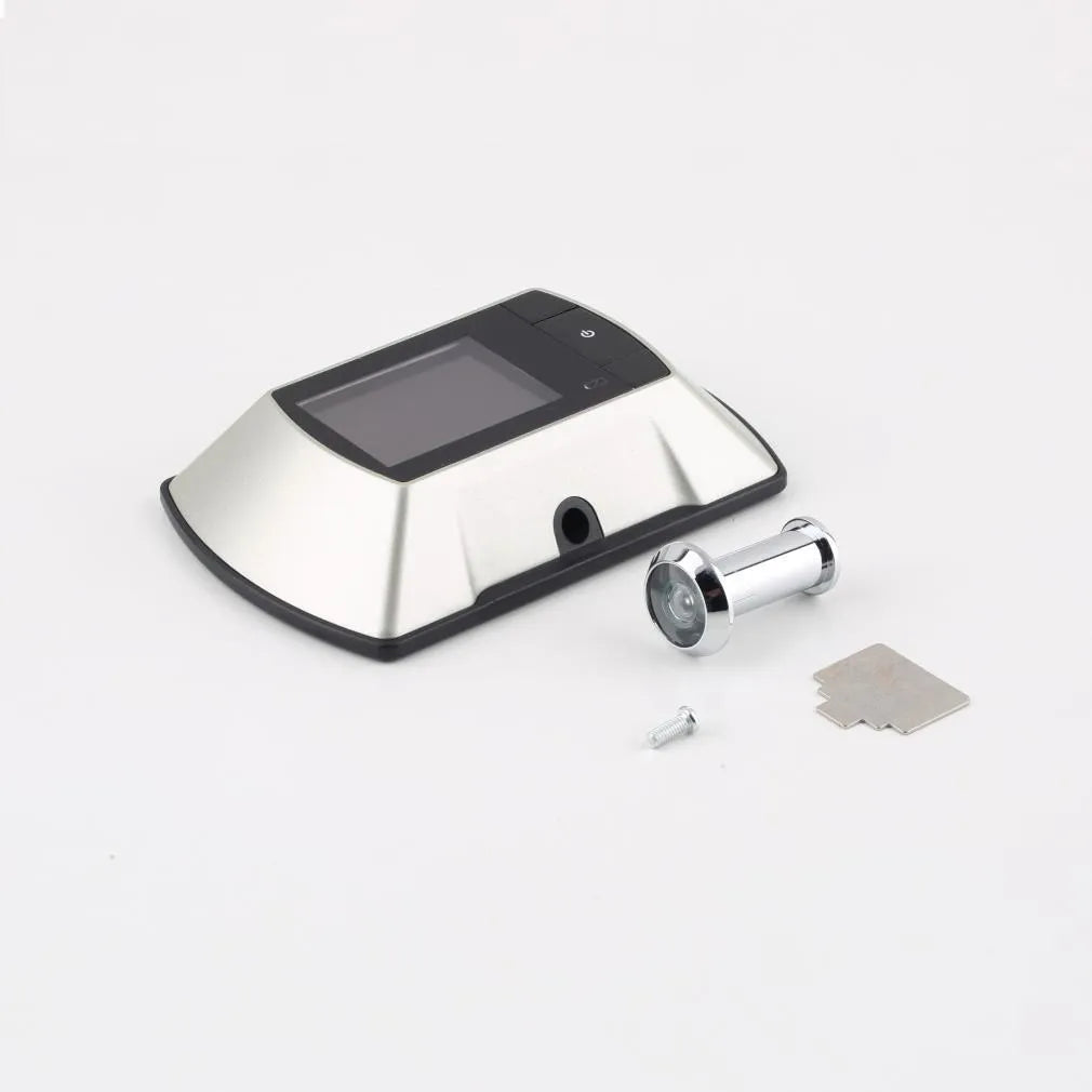 Digital door peephole with indoor LCD monitor and outdoor camera for DIY installation on 35-50mm thick doors.