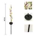 Solar-powered cherry firework string lights for outdoor garden decoration with ground insertion