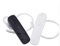 Black and white Bluetooth V4.1 wireless earplug headset with compact in-ear design