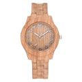 Wood grain retro couple quartz watch with silicone strap and 39mm case