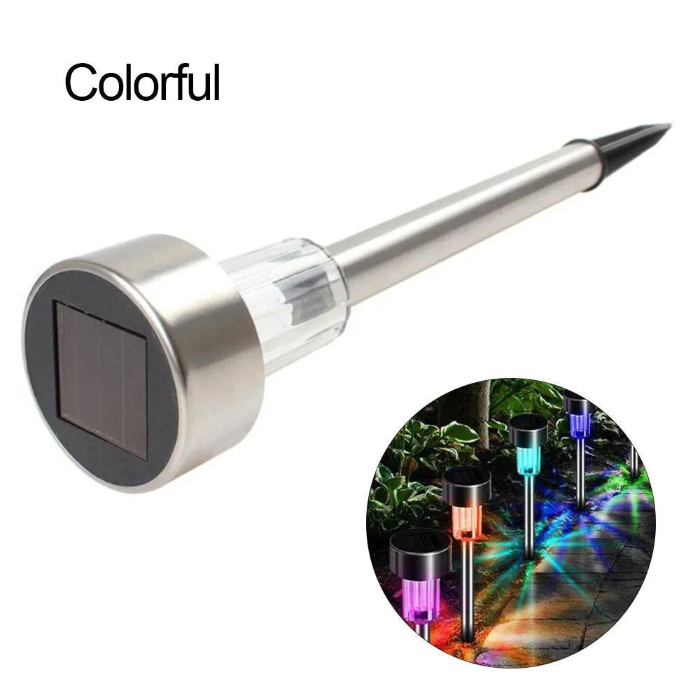 Stainless steel garden landscape light with LED illumination and IP44 waterproof rating for outdoor use