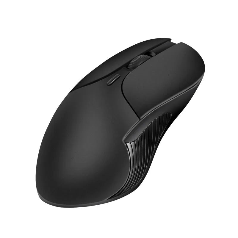 Blue smart voice mouse with wireless receiver and voice control buttons for translation