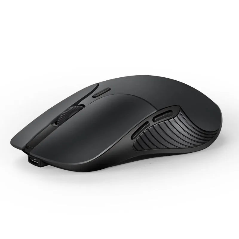 Blue smart voice mouse with wireless receiver and voice control buttons for translation