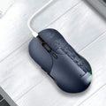 Blue smart voice mouse with wireless receiver and voice control buttons for translation