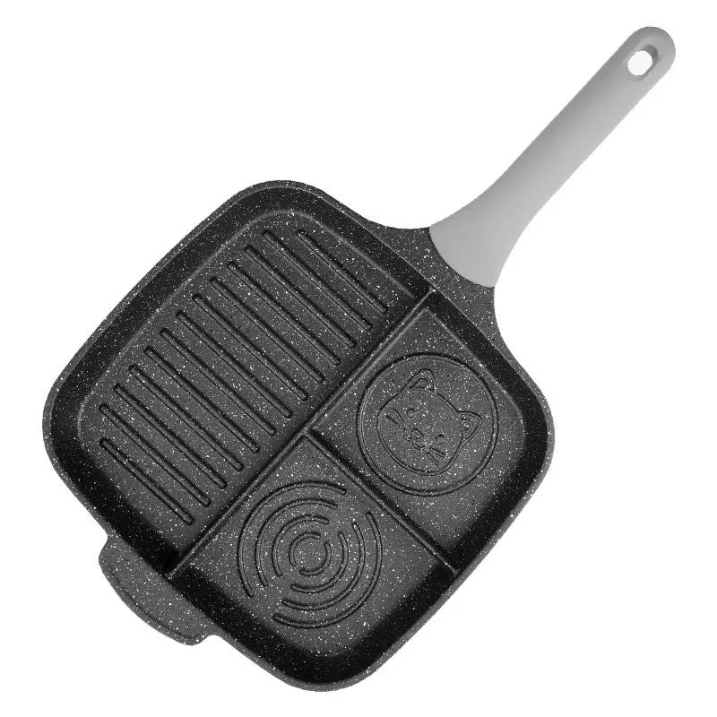 26cm non-stick breakfast frying pan with composite bottom in green, showing cooking surface and handle